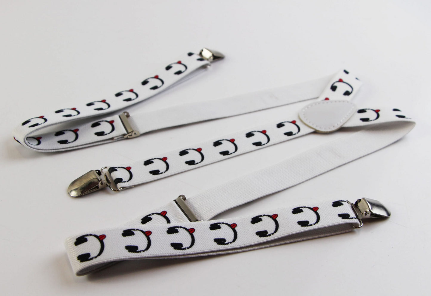 Mens Adjustable Headphones Patterned Suspenders