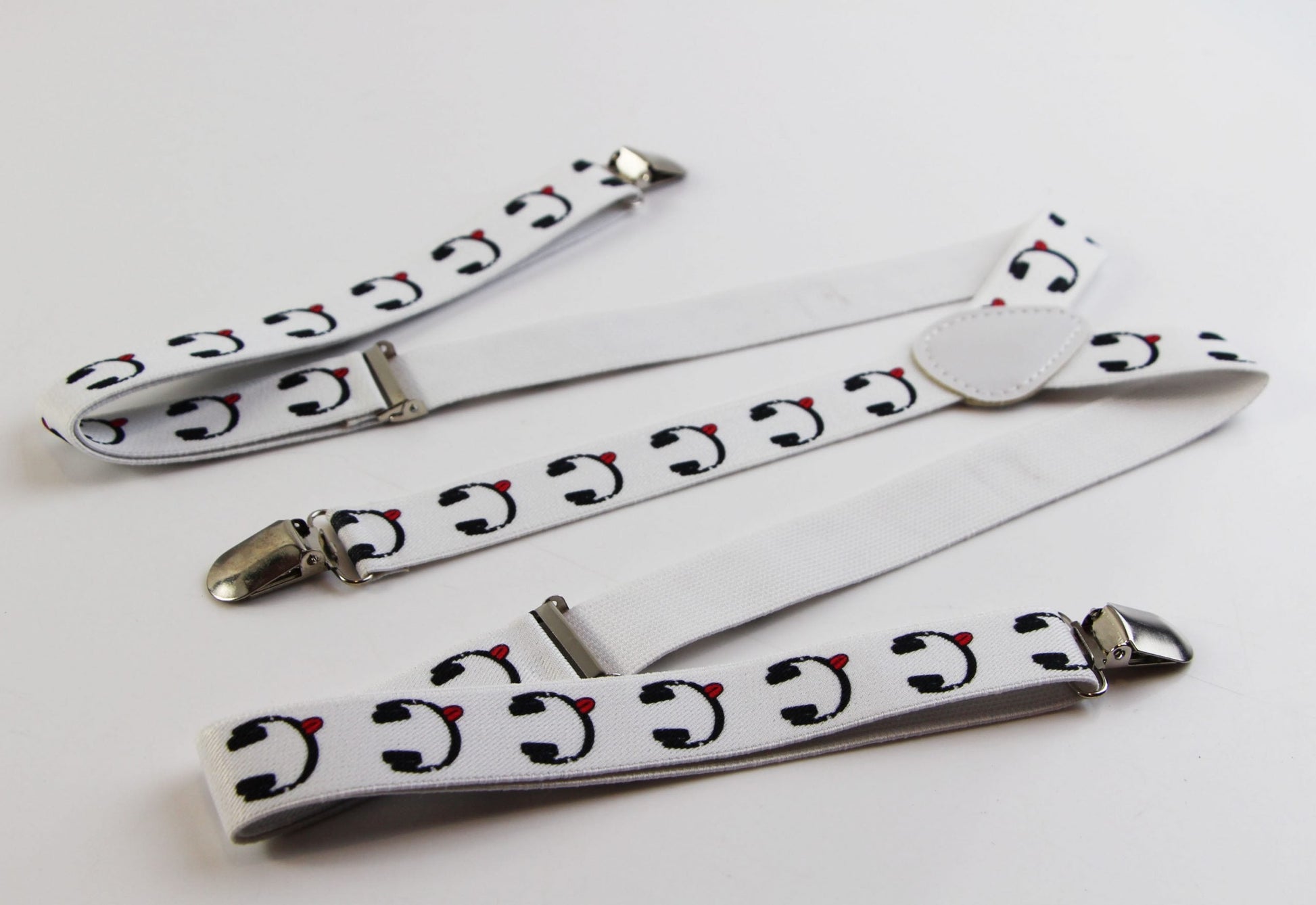 Mens Adjustable Headphones Patterned Suspenders