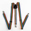 Mens Adjustable Mens Adjustable Multicoloured Rainbow Striped Patterned Suspenders