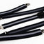 Mens Adjustable Navy & Thick White Striped Patterned Suspenders