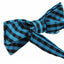 Mens Aqua & Black Checkered Patterned Bow Tie