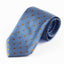 Mens Baby Blue & Orange Mini Polka Dot Patterned 8cm Neck Tie
