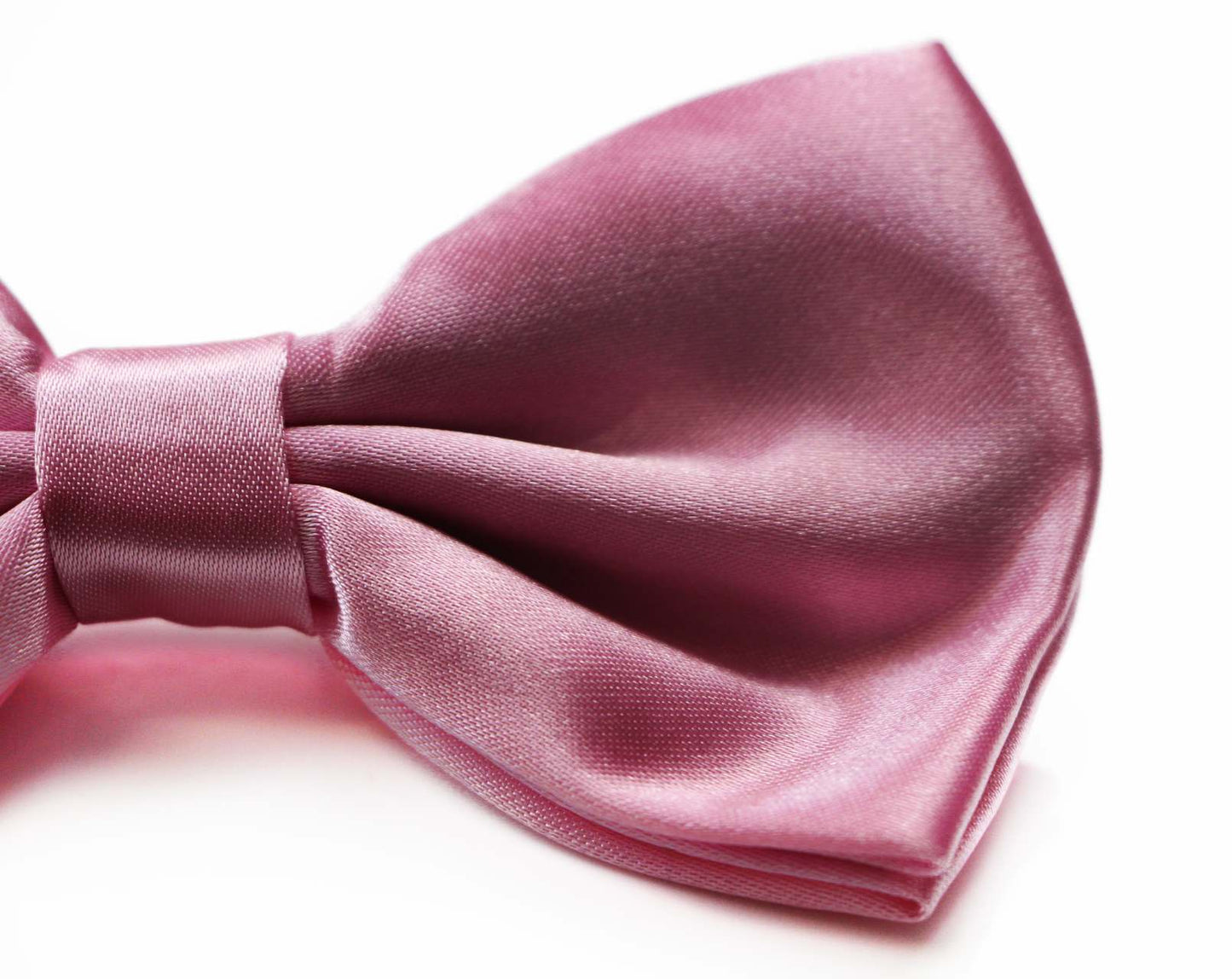 Mens Baby Pink Solid Plain Colour Bow Tie