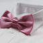 Mens Baby Pink Solid Plain Colour Bow Tie