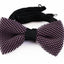 Mens Black & Baby Pink Cross-Hatched Knitted Bow Tie