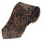 Mens Black & Burnt Orange Mixed Patterned 8cm Neck Tie