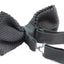 Mens Black Cross-Hatched Knitted Bow Tie
