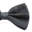 Mens Black Disco Shine Checkered Patterned Bow Tie
