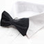 Mens Black Elegant Horizontal Stripe Patterned Bow Tie