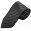 Mens Black Elegant Striped Patterned 8cm Neck Tie