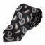 Mens Black Floating Paisley Patterned 8cm Neck Tie