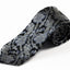 Mens Black & Grey Boho Print Patterned 8cm Neck Tie