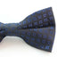 Mens Black & Navy Patterned Bow Tie
