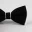 Mens Black On White Two Tone Layered Bow Tie