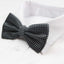 Mens Black Plain Coloured Bow Tie With White Polka Dots