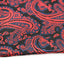 Mens Black, Red & Navy Boho Paisley Silk Pocket Square