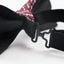Mens Black, Red & Pink Patterned Bow Tie
