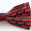 Mens Black & Red Tetris Patterned Bow Tie