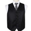 Mens Black Scroll Vine Patterned Vest Waistcoat