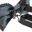 Mens Black Sequin Patterned Bow Tie