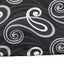 Mens Black, Silver & Grey Swirl Silk Pocket Square