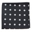 Mens Black & Silver Large Polka Dot Silk Pocket Square