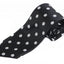Mens Black & Silver Polka Dot Patterned 8cm Neck Tie