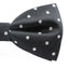 Mens Black & Silver Polka Dots Bow Tie