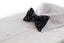 Mens Black & Silver Polka Dots Bow Tie