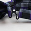 Mens Black, Silver & Purple Square Patterned Bow Tie