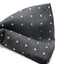 Mens Black & Silver Star Polka Dot Patterned Bow Tie
