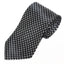 Mens Black & Silver Tiny Polka Dots Patterned 8cm Neck Tie