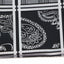 Mens Black, Silver & White Paisley Silk Pocket Square