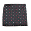 Mens Black Snake Pattern Small Polka Dot Silk Pocket Square