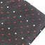 Mens Black Snake Pattern Small Polka Dot Silk Pocket Square
