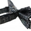 Mens Black Sparkly Glitter Patterned Bow Tie