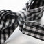Mens Black & White Checkered Cotton Bow Tie