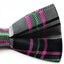 Mens Black & White Colourful Stripe Patterned Bow Tie