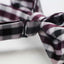 Mens Black, White & Maroon Patterned Cotton Bow Tie