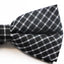 Mens Black & White Patterned Cotton Bow Tie