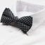 Mens Black & White Patterned Cotton Bow Tie