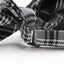 Mens Black & White Plaid Patterned Cotton Bow Tie