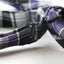 Mens Black, White & Purple Patterned Cotton Bow Tie