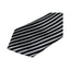 Mens Black & White Vertical Thin Stripe 5cm Skinny Neck Tie