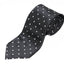 Mens Black With White Polka Dots Patterned 8cm Neck Tie