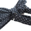 Mens Black With White Star Cotton Bow Tie