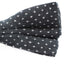 Mens Black With White Star Cotton Bow Tie
