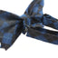 Mens Blue & Black Thick Plaid Double Layered Cotton Checkered Bow Tie