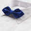 Mens Blue Diamond Shaped Checkered Bow Tie