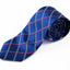 Mens Blue, Grey & Dark Pink Striped Patterned 8cm Neck Tie
